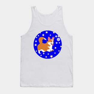 Corgicorn chasing bubbles Tank Top